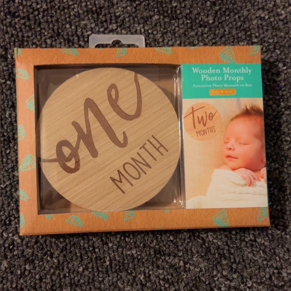 Wooden Monthly Photo Props brand new in box